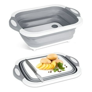 Genérico - Tabla De Silicona 2 En 1 De Cortar Plegable Drenaje Cocina