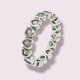 thumbnail image 1 of Anillo Pila Plata 925 Corazones Zirconia Compromiso Apilable Talla 8, 1 of 6