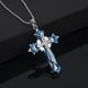 thumbnail image 3 of Handsome Men's Zircon Cross Pendant Necklace - Exquisite Three Layer Titanium Steel Jewelry for Classic Style and Holiday Gift, 3 of 4