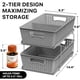 thumbnail image 2 of Organizador de Baño Simple Houseware de 2 Niveles para Debajo del Fregadero Gris, 2 of 5