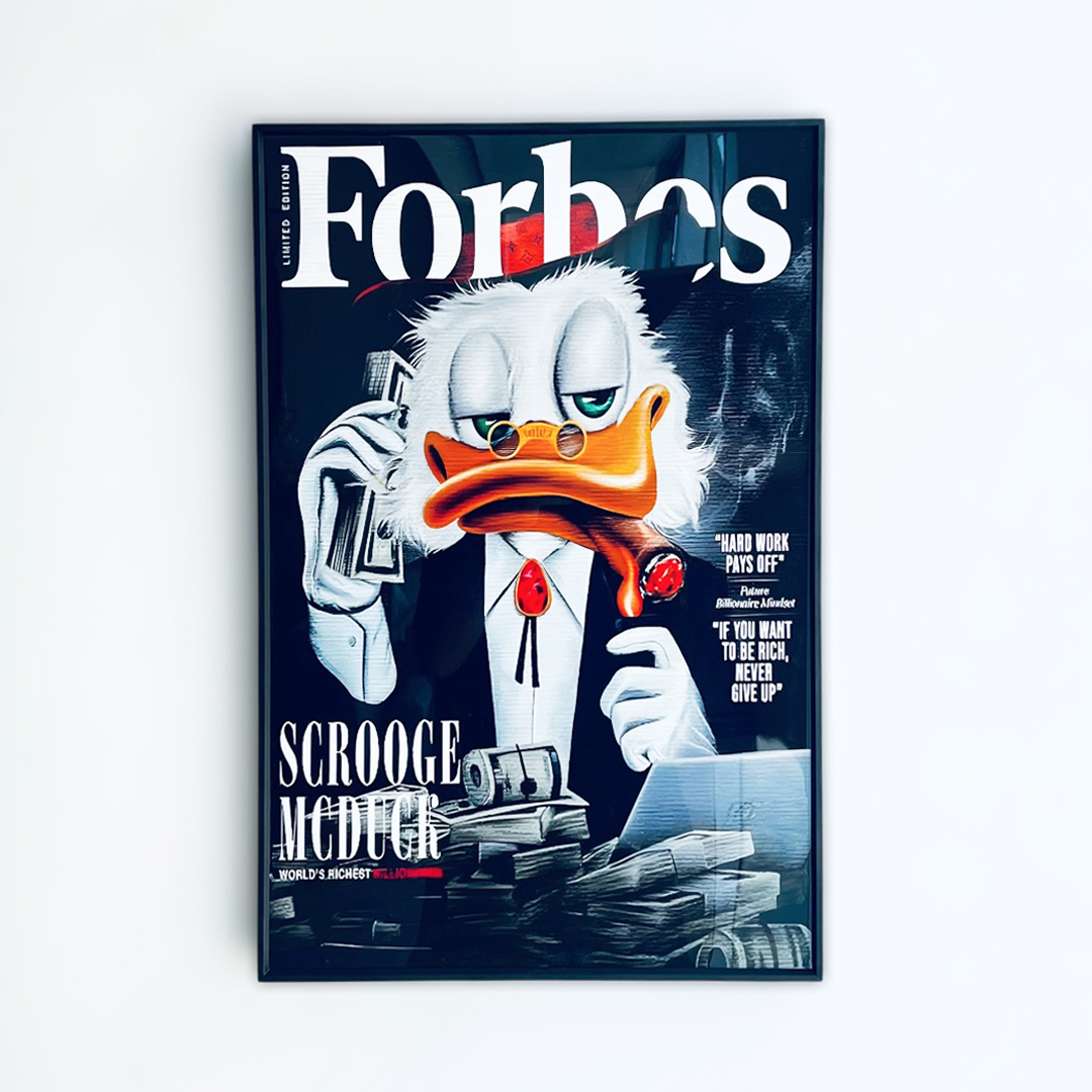 Colateral - Cuadro Mural Vidrio Tío Rico Mc Pato