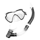 thumbnail image 5 of Snorkel Mask Set Máscara De Buceo De Fácil Respiración Para Nadar Deportes Acuáticos Negro, 5 of 5