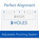 thumbnail image 3 of Hole Punch Swingline 74030, capacidad para 20 hojas, 2 a 7 orificios, color negro, 3 of 6