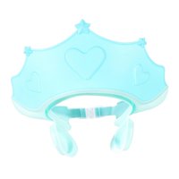 Magideal - Gorro De Baño Para Lavado De Ducha, Champú, Visera, Evita Que El Agua Entre En Las Orejas, Cabezal De Baño Ajustable, Protección Para Acondicionador Azul