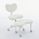 thumbnail image 3 of Meditation Chair Plus, Cross Legged Chair with Wheels, ADHD Chair, Criss Cross Desk Chair with Lumbar Support and Adjustable Stool, Flexible Design for Fidgety Sitters, Ivory, 3 of 3