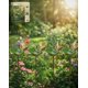 thumbnail image 1 of Estaca jardín flor metal hecha mano con baño abejas decoración exterior regalo polinizadores, 1 of 8