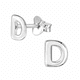 thumbnail image 2 of Pendientes de plata de ley con la letra "D", 2 of 2