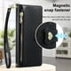 thumbnail image 5 of Funda Billetera con Cierre para [Xiaomi Redmi A7 Pro] con Tarjetero, Soporte y Correa de ManoNegro, 5 of 5