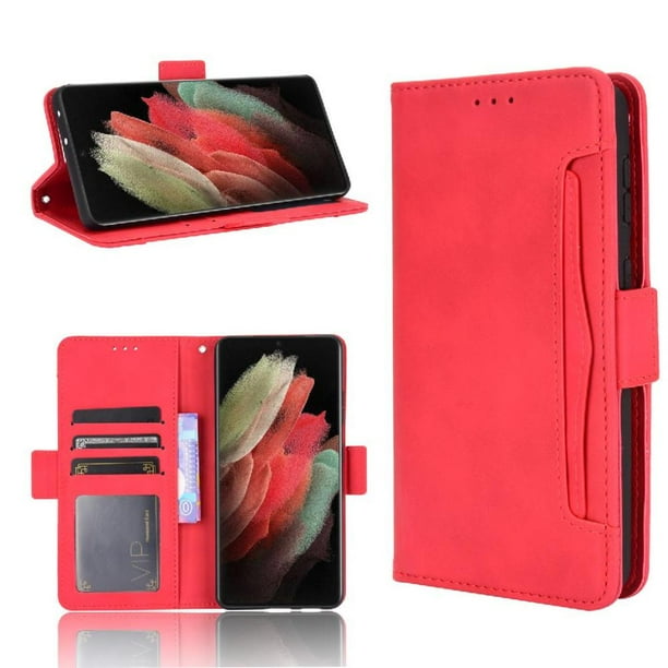Funda Tipo Billetera FOXDOCK para Samsung Galaxy S21 Ultra 5G – Tapa Flip con Tarjetero