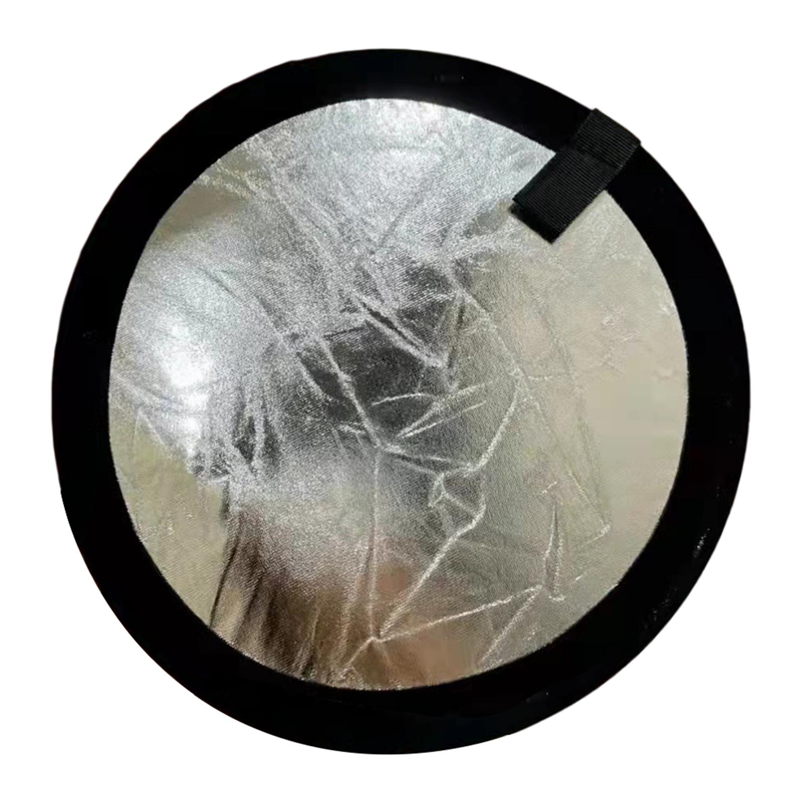 Bothyi - Difusor De Luz Reflector Fotográfico Plegable De 30 Cm 2 En 1 Blanco Y Plateado