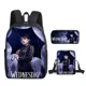 thumbnail image 1 of 3PC/set Wednesday Addams Backpack Nevermore Academy Primary Middle School Students Boys Girls Schoolbag Cartoon Bag Mochila, 1 of 3