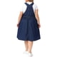 thumbnail image 3 of Agnes Orinda Vestido de Mezclilla para Mujer Talla Grande Escuela Colegio Sin Mangas Tirantes Ajustables Botones en la Cintura Mono Casual Jumper Jean Midi Vestidos 2026 con Bolsillos 4X Negro Azul, 3 of 6