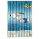 thumbnail image 1 of Cortina de ducha Snoopy en el mar, juego de cortinas de baño con ganchos, tamaño 48 x 72 pulgadas, 1 of 3