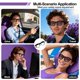 thumbnail image 3 of Lentes inteligentes MNVOEQ con traducción de voz por IA, Bluetooth e IP65, 3 of 9