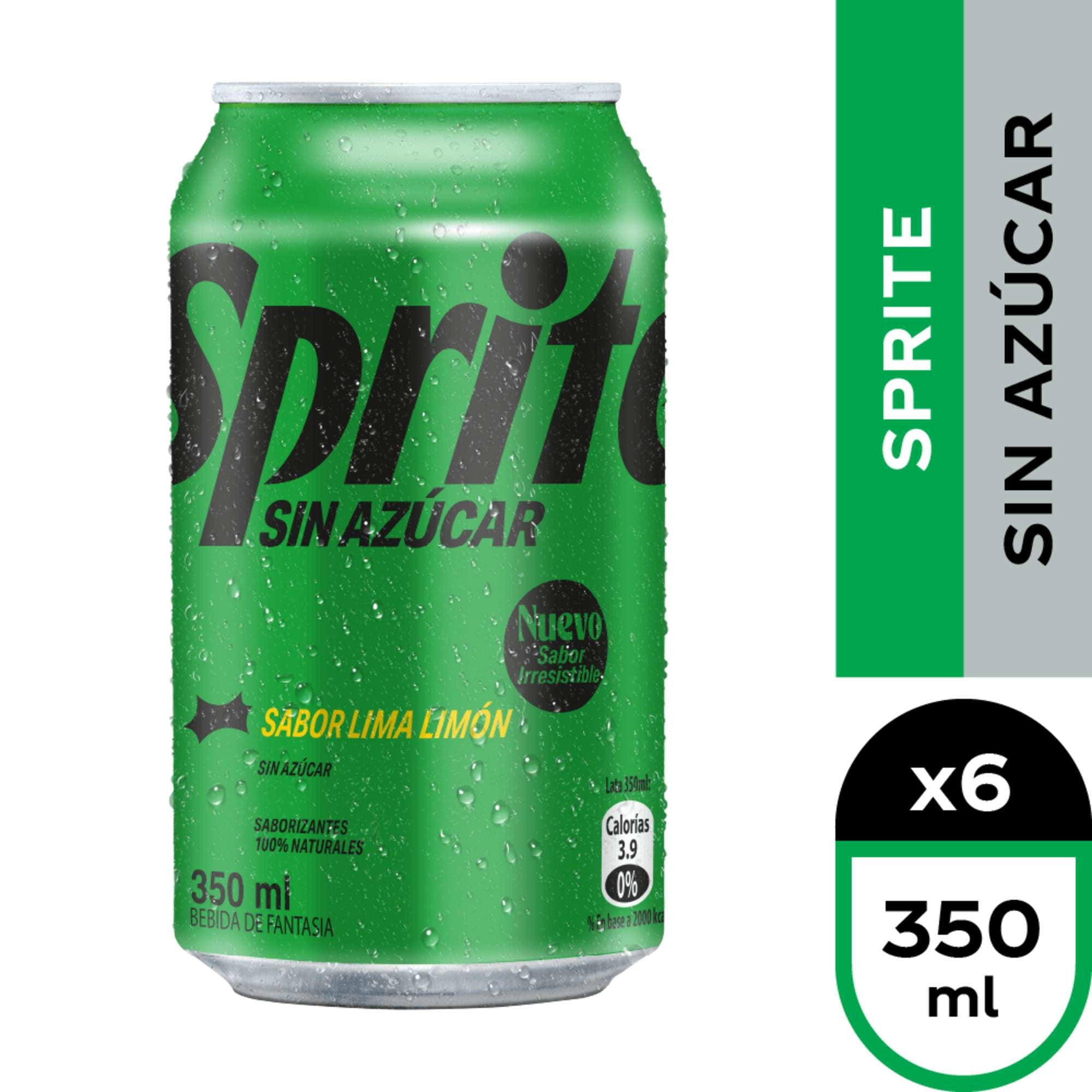 Bebida Lima Limón Sin Azúcar Lata 6 Un Sprite