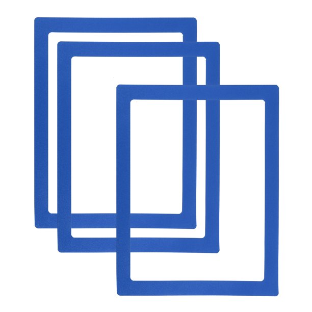 Uxcell marco de fotos magnético de 8 x 10 pulgadas, 3 piezas de marco magnético reutilizable para refrigerador, azul