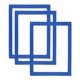 thumbnail image 1 of Uxcell marco de fotos magnético de 8 x 10 pulgadas, 3 piezas de marco magnético reutilizable para refrigerador, azul, 1 of 7