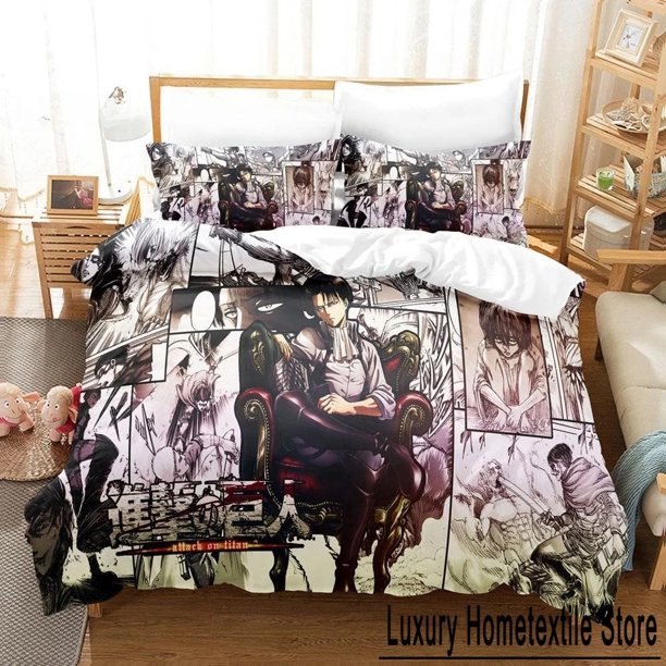 Bed Sheet Attack On Titan Bedding Set Bed Set Adult Kid Bedroom Duvetcover Sets Bed Sheets