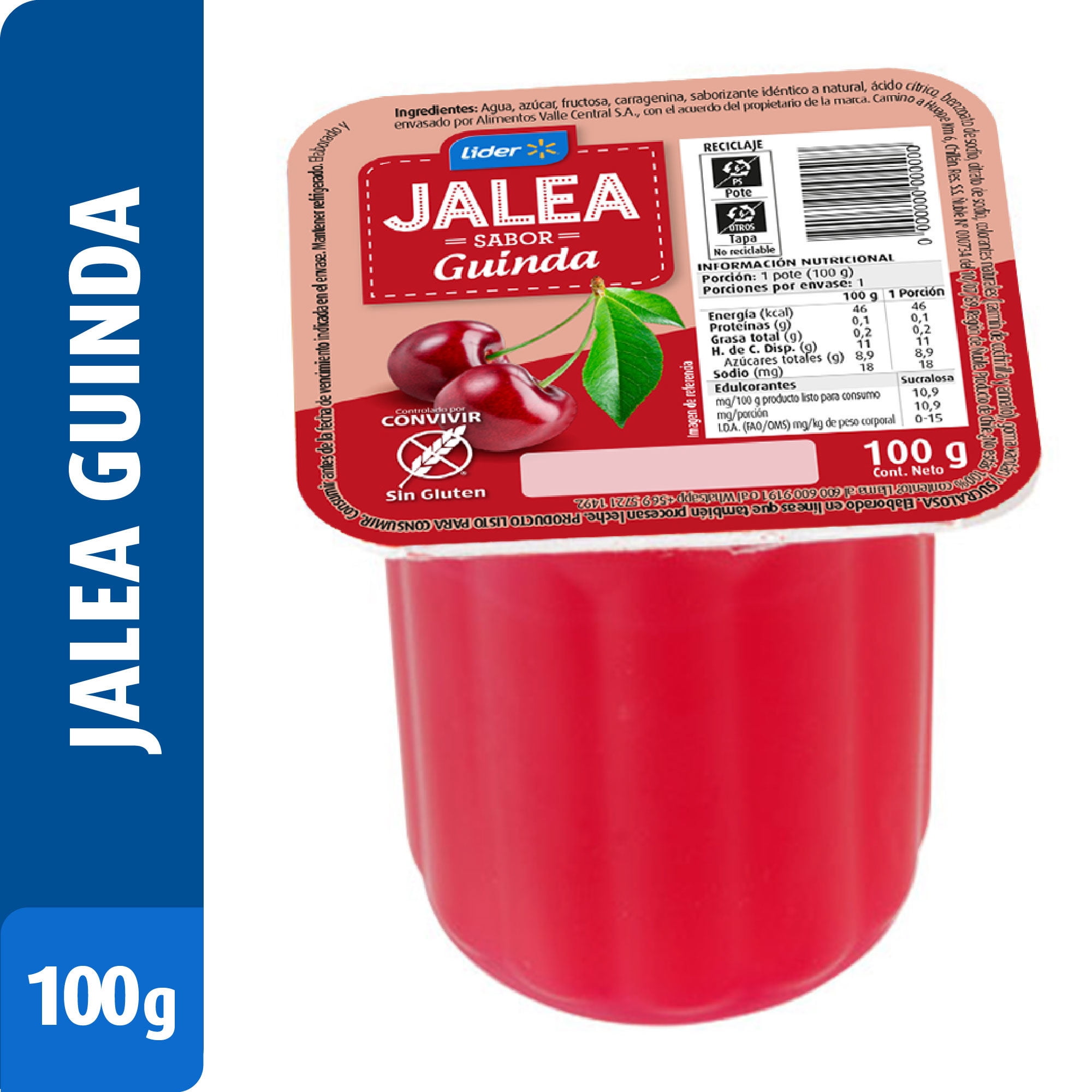 Jalea Sabor Guinda Tradicional 100 g Lider