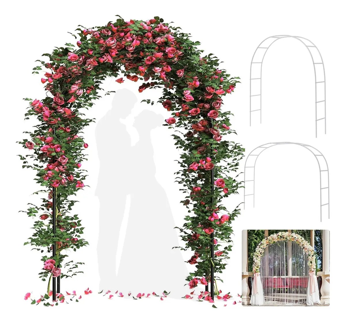 Genérica - Metal Arco Jardín Plantas Globos Matrimonio Para Plantas - Altura Ajustable