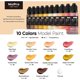 thumbnail image 2 of Pintura NicPro 10 Colores 20 ml Tonos Piel Mate para Miniaturas, 2 of 3