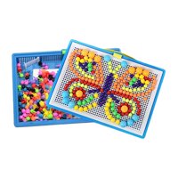 Magideal - Rompecabezas De Clavijas De Hongos Para Niños, Con Canasta De Almacenamiento, Tablero De Clavijas Para Niños, Artes Y Manualidades, Juguete De , 310 Clavijas