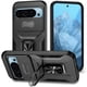 thumbnail image 1 of Funda Armada para Google Pixel 9 con Tapa Deslizante y Soporte Magnético Giratorio Negro, 1 of 5