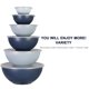 thumbnail image 4 of Juego de 12 tazones BoxedHome color azul Haze libre de BPA, 4 of 8