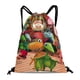 thumbnail image 1 of Tren de Dinosaurios Mochila de Cuerdas para Deportes y Gimnasio, Bolsa de Cuerdas Resistente al Agua, Bolsa Cinch, 30×40cm, 1 of 6