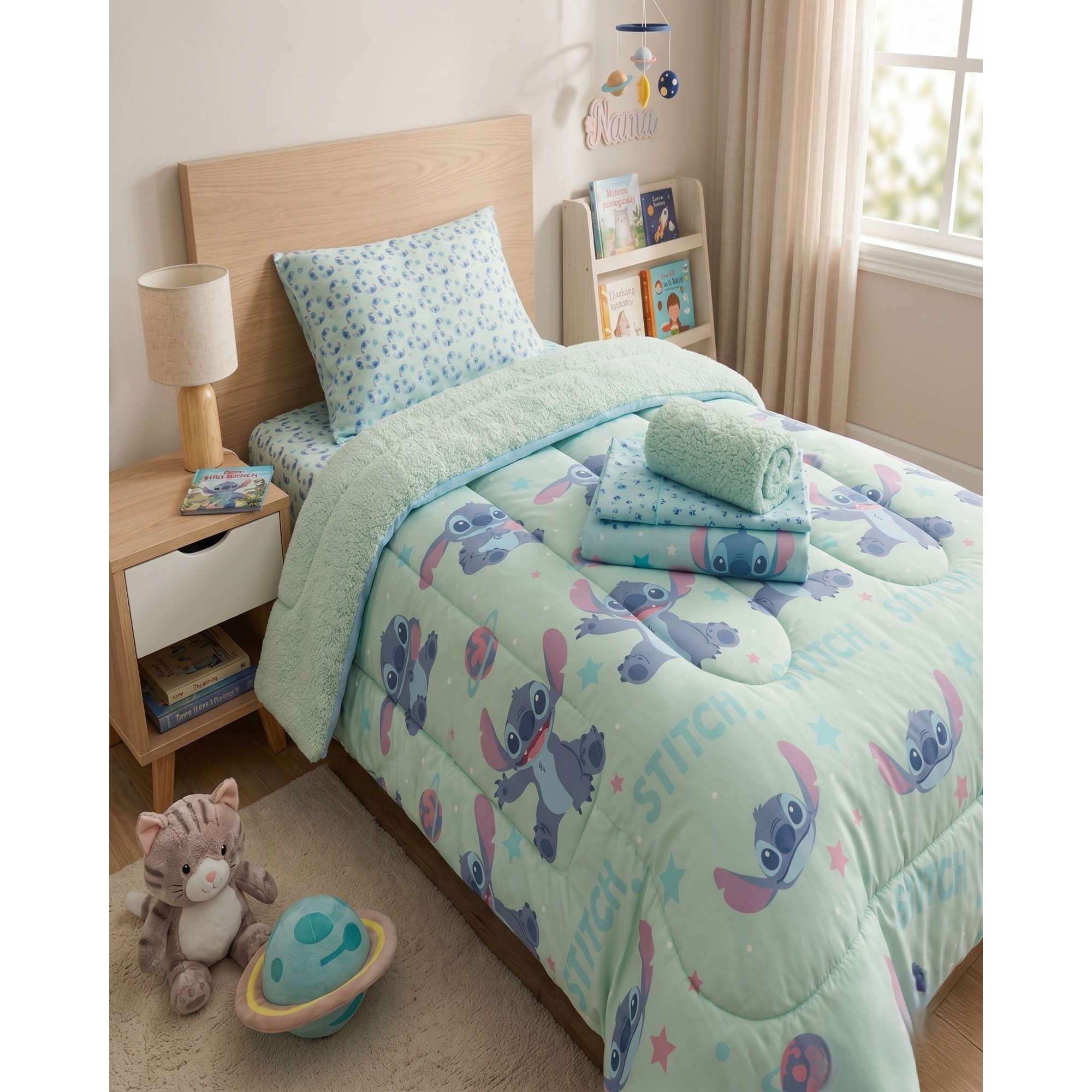 Myl Todo Hogar - Pack Cobertor Sherpa Infantil + Sabanas Verano Premium Plaza Y Media
