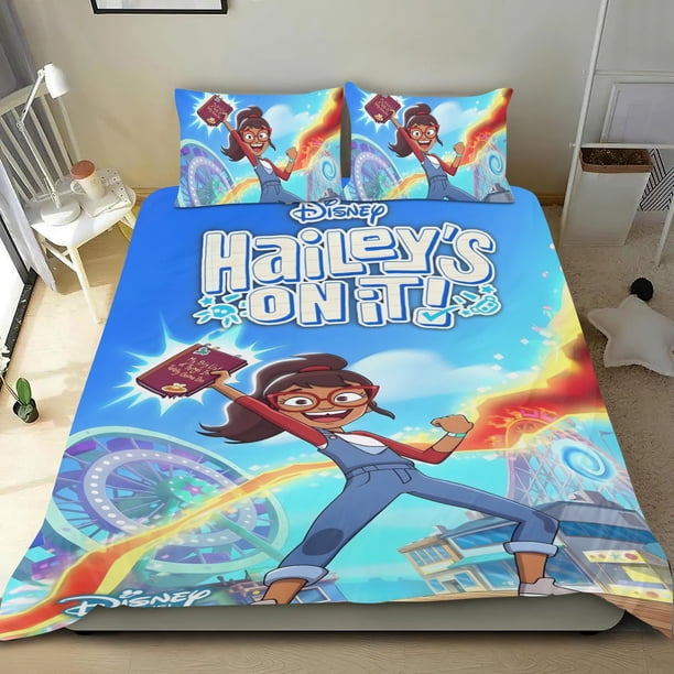 ¡Hailey Está Encima! Conjunto de sábanas temático, trío de piezas, cómodo y amigable con la piel, diseño único, regalo de decoración para el hogar para familiares, amigos y fans, 90 cm * 190 cm