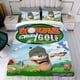thumbnail image 4 of Loco por el Golf Conjunto de sábanas temático, trío de piezas, cómodo y amigable con la piel, diseño único, regalo de decoración para el hogar para familiares, amigos y fans, 90 cm * 190 cm, 4 of 6