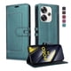 thumbnail image 3 of Premium Wallet Case for Xiaomi Poco F6 5G with Card Slots & Kickstand, Flip Cover Green, 3 of 6