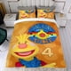 thumbnail image 4 of Dibujos Tobee Conjunto de sábanas temático, trío de piezas, cómodo y amigable con la piel, diseño único, regalo de decoración para el hogar para familiares, amigos y fans, 90 cm * 190 cm, 4 of 6