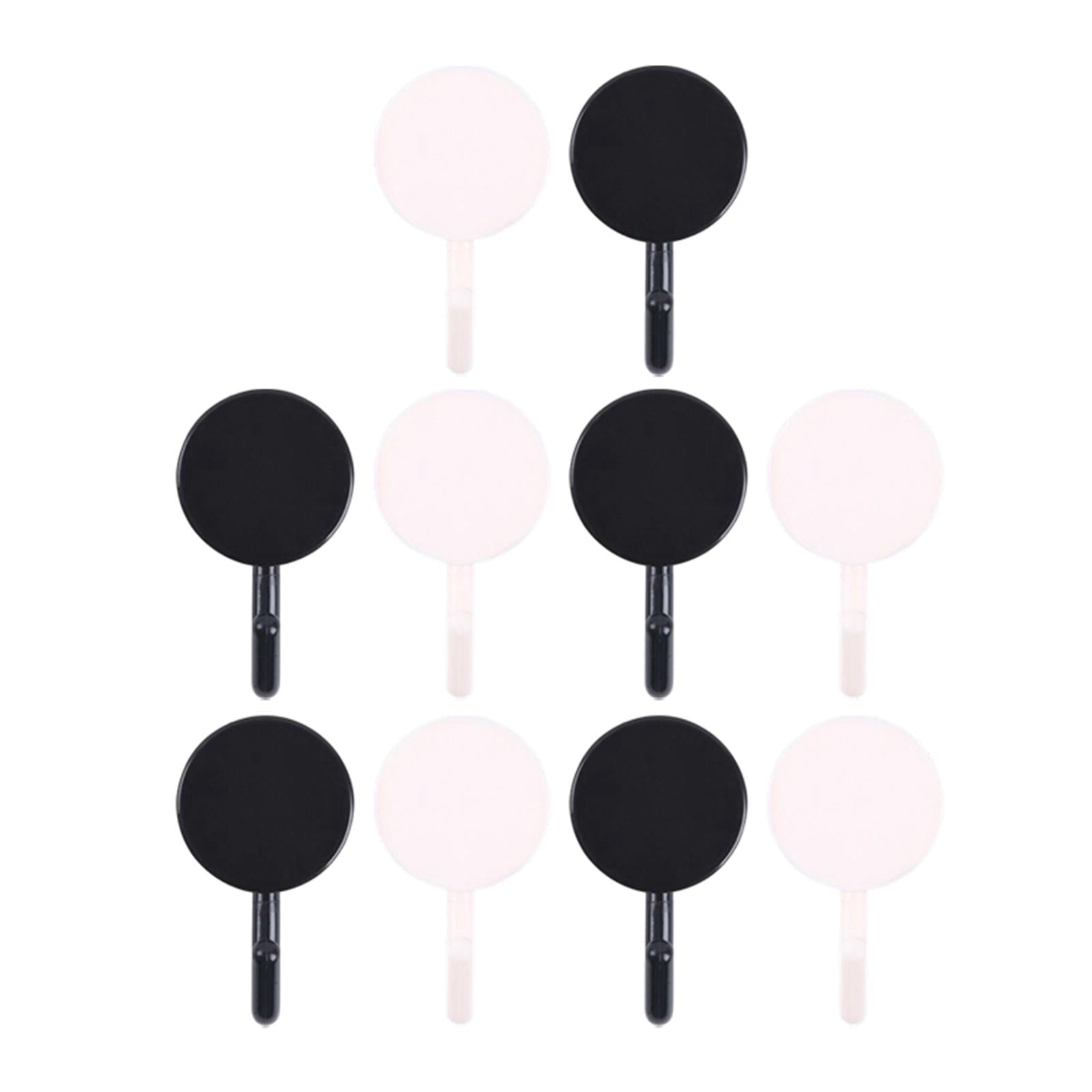 Bothyi - Ganchos Autoadhesivos De 10 Piezas, Ganchos De Pared Adhesivos Impermeables, Blanco Y Negro