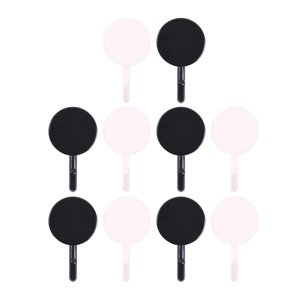 Bothyi - Ganchos Autoadhesivos De 10 Piezas, Ganchos De Pared Adhesivos Impermeables, Blanco Y Negro