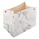 thumbnail image 4 of Cubierta de la caja del soporte de almacenamiento de tejido de PU Tejido facial Snap Inicio / Oficina / Coche blanco, 4 of 5