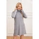 thumbnail image 1 of Sweater Mini Vestido Corto Tejido Mujer Cuello Alto Doble 2001, 1 of 3