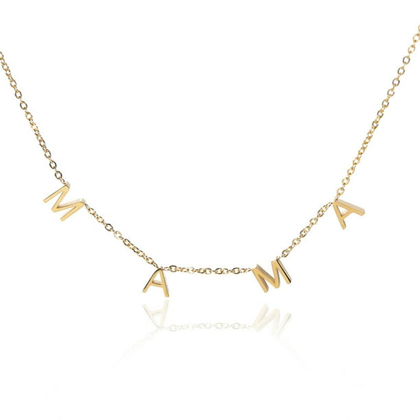 18K Gold Plated Mother's Day Gift: MAMA Letter Chain Necklace - Simple & Stylish Neck Jewelry Decor