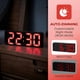 thumbnail image 4 of REGALWOVEN Pequeño Reloj Despertador Digital para Dormitorio, Relojes Despertadores con Pantalla de Números Grandes, Regulable, 12/24H para Dormilones Profundos 6.3 x 2.4 x 1 pulgada Blanco, 4 of 6