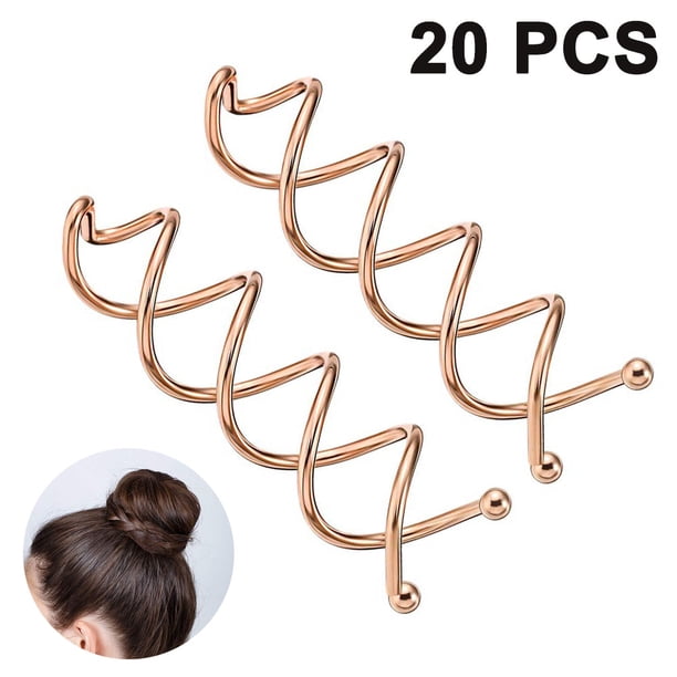 20 horquillas en espiral para el cabello, pinzas giratorias, pinzas redondas para el cabello, horquillas en espiral para peinados DIY, pinzas giratorias