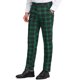 thumbnail image 5 of INSPIRE CHIC Pantalones para Hombre Cuadros Cintura Elástica Estiramiento Frente Plano Pantalones de Vestir 34 Verde, 5 of 7