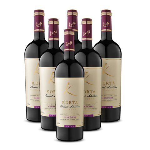 Korta - Vino Gran Reserva Barrel Carmenere, 6 Unidades