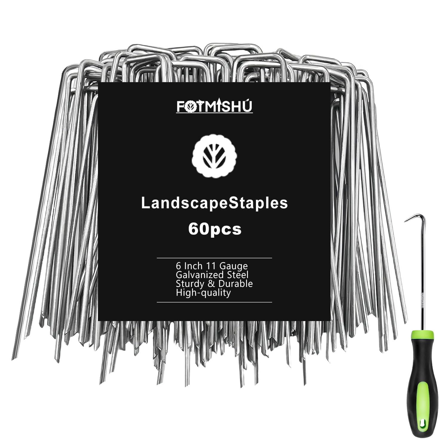 Abrazaderas Para Paisajismo Fotmishu 15 Cm 60 Piezas Estacas Galvanizadas Para Jardín