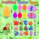 thumbnail image 2 of Huevos de Pascua precargados con forma de beso de mono con juguetes pop de animales marinos, 2 of 6