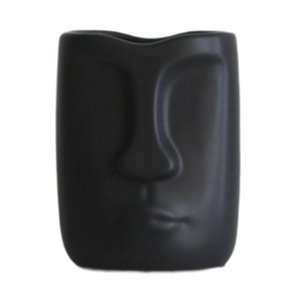 Magideal - Jarrón De Cerámica Con Cara Humana, Adorno, Fácil De Usar, Nórdico, Resistente Al Desgaste, Decoración Artística, Decoración Del Hogar Para Estantes Y 10Cmx13Cm