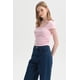 thumbnail image 2 of Polera Mujer Recogido Cropped Palo Rosa, 2 of 4