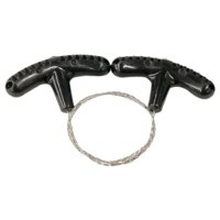 Ioensy - Equipo De Supervivencia De Emergencia Portátil Sierra De Alambre De Acero Herramienta De Senderismo Para Acampar Al Aire Libre Negro