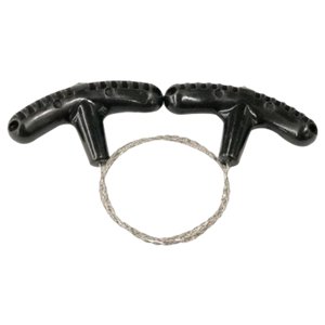 Ioensy - Equipo De Supervivencia De Emergencia Portátil Sierra De Alambre De Acero Herramienta De Senderismo Para Acampar Al Aire Libre Negro