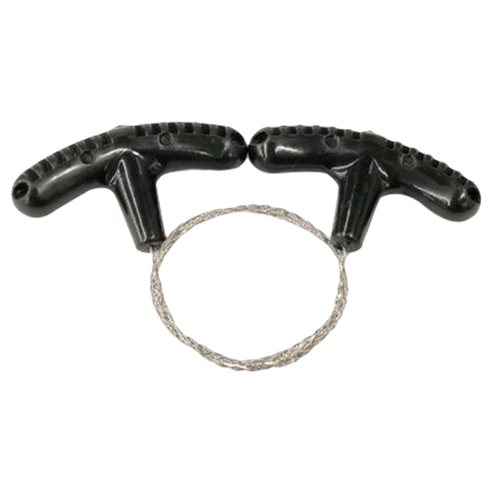 Ioensy - Equipo De Supervivencia De Emergencia Portátil Sierra De Alambre De Acero Herramienta De Senderismo Para Acampar Al Aire Libre Negro